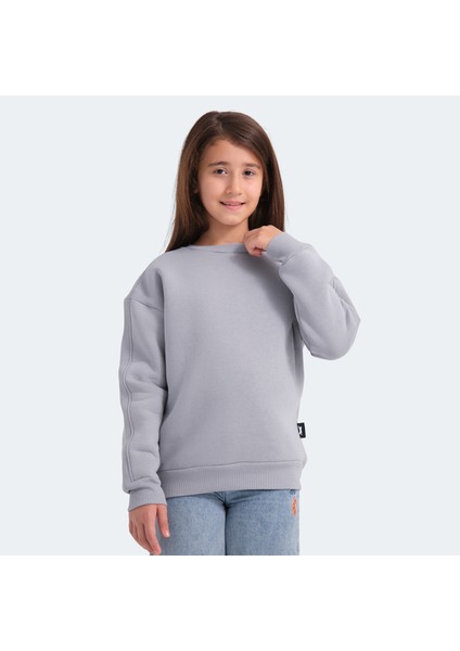 LOGAN Unisex Çocuk Sweatshirt Taş Gri indirimleri