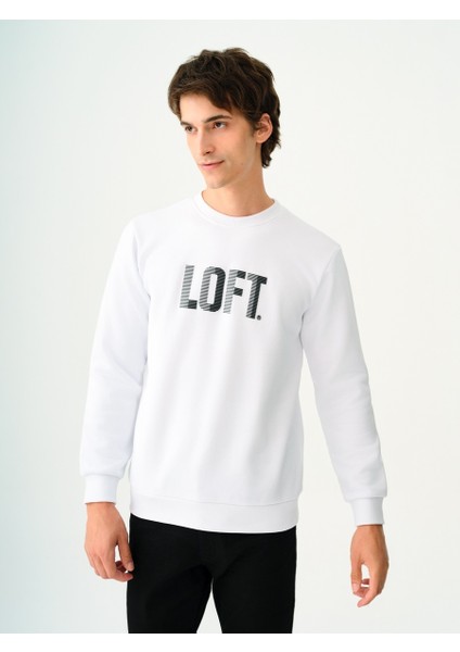 Erkek Sweatshirt Beyaz LF2037363