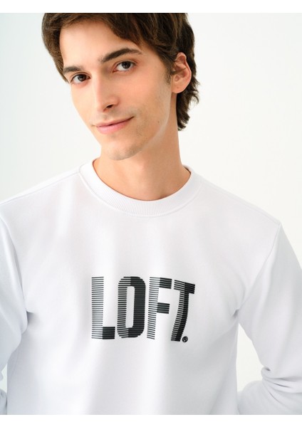Erkek Sweatshirt Beyaz LF2037363 fırsatları