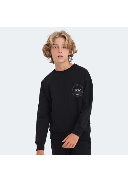 LONE Unisex Çocuk Sweatshirt Siyah modelleri