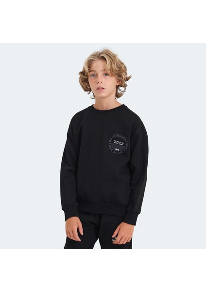 LONE Unisex Çocuk Sweatshirt Siyah indirimleri