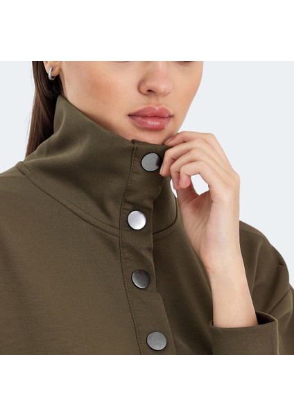 VIDAL Kadın Oversize Sweatshirt Haki fırsatları