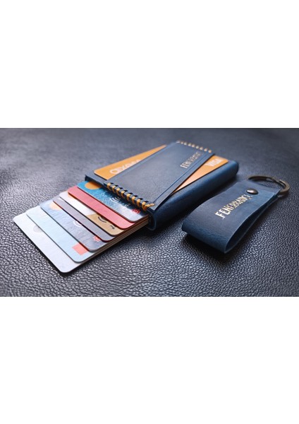 Kişiye özel Fenerbahçe Hakiki Deri El Yapımı RFİD Güvenlikli Mekanizmalı Kartlık Ve Anahtarlık