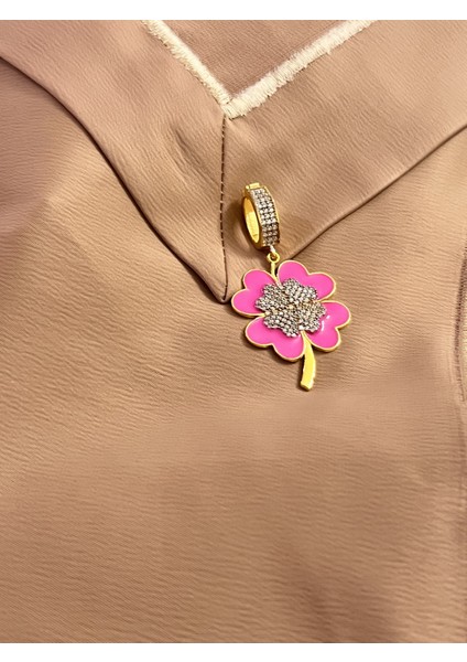 Yonca Model Ajda Bilezik 925 Ayar Gümüş Charm