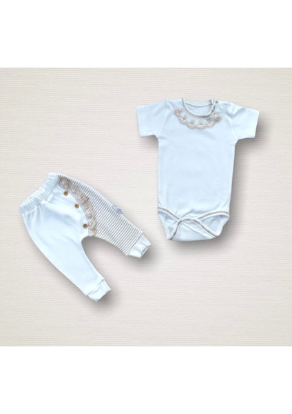Minik Sincap Nakışlı Cotton Antibakteriyel 10LU Zıbın Takımı Hastane Çıkışı