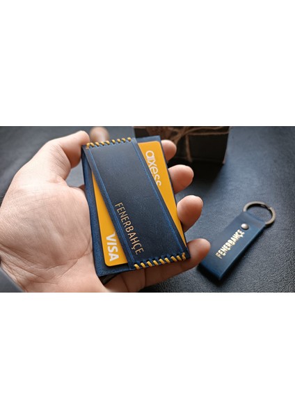 Kişiye özel Fenerbahçe Hakiki Deri El Yapımı RFİD Güvenlikli Mekanizmalı Kartlık Ve Anahtarlık fırsatları