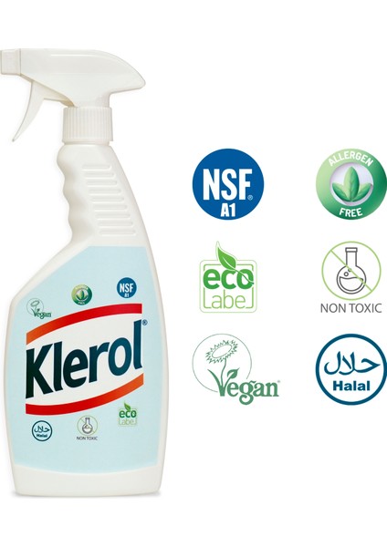 Bulaşık Yıkama ve Yüzey Temizlik Spreyi Anti Alerjik, Alkolsüz, Vegan, Ecolabel, Helal Sertifikalı