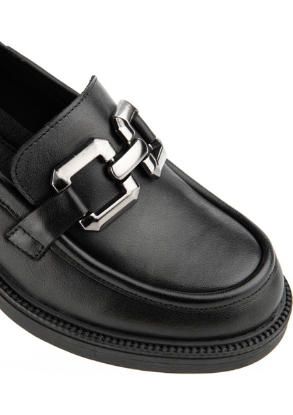 Deri Siyah Kadın Loafer 725018-001