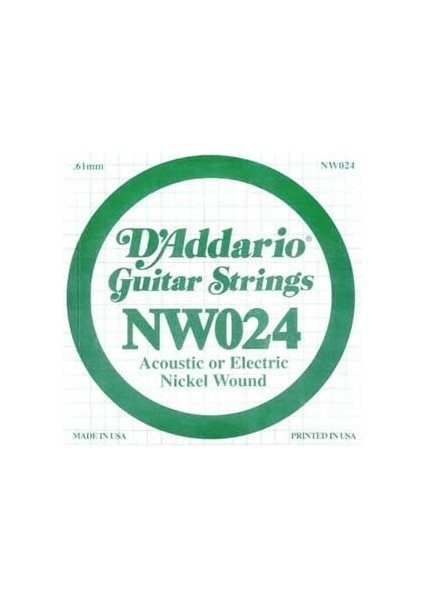 NW024 Elektro ve Akustik Tek Tel Re Nickel