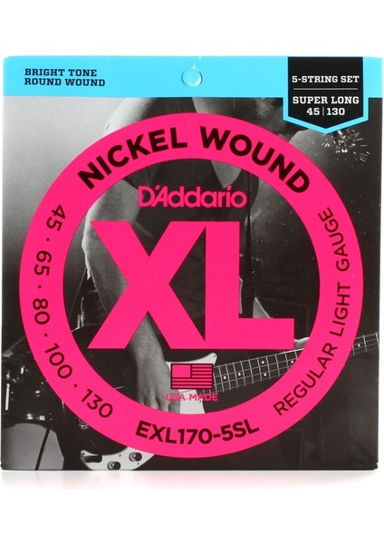 EXL170-5SL Bas Gitar Tel Seti 5 Telli Xl 45-130 Super Lo