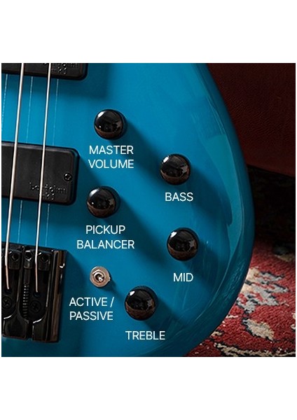 C5 Deluxe CRD Bas Gitar 5 Telli Şeker Kırmızısı