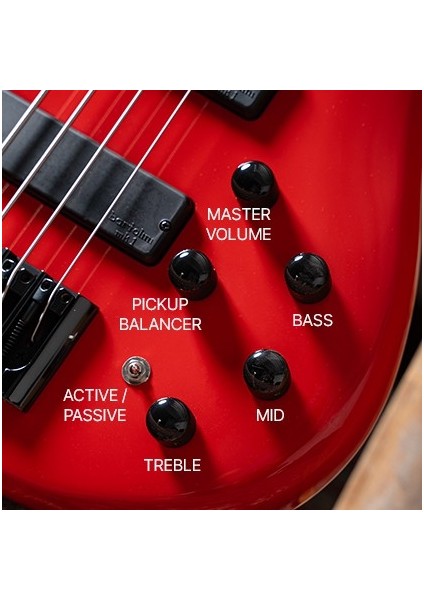 C4 Deluxe CRD Bas Gitar 4 Telli Şeker Kırmızısı