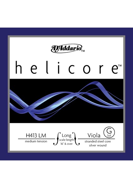 H413LM Vıola Tek Tel Helıcore G-Sol Long Scale Medıum