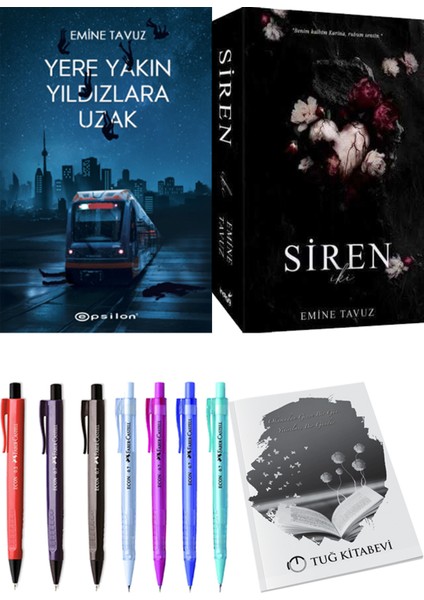 Siren Iki Emine Tavuz ve Epsilon Yayınevi Yere Yakın Yıldızlara Uzak Emine Tavuz 2li Set