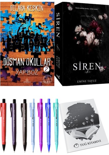 Siren Iki Emine Tavuz ve Ephesus Yayınları Düşman Okullar 2 Dilara Keskin 2li Set