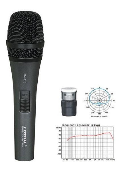 FM-818 Mikrofon Kablolu Dinamik Tek Yönlü 600 Ohm