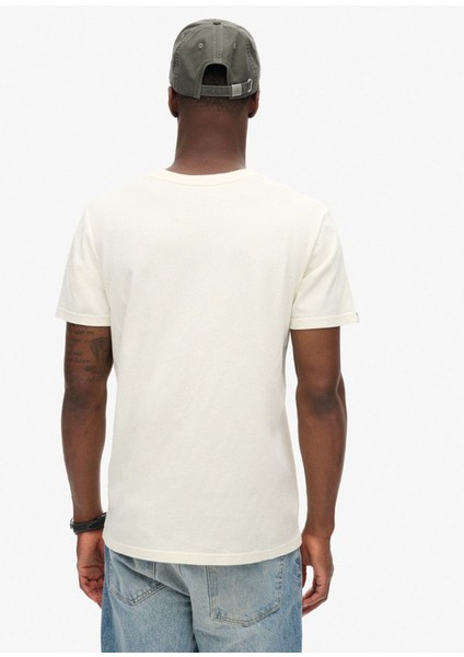 Bisiklet Yaka Ekru Erkek T-Shirt M1012025A39E_CLASSIC Vl Graphıc T S fırsatları