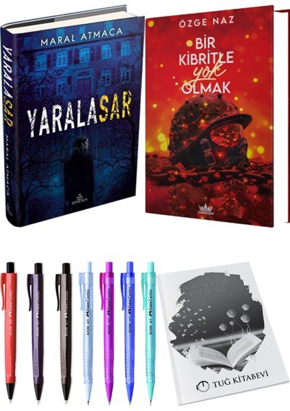 Bir Kibritle Yok Olmak 2 Ciltli Özge Naz ve Ephesus Yayınları Yaralasar 1 Ciltli Maral Atmaca 2li Set