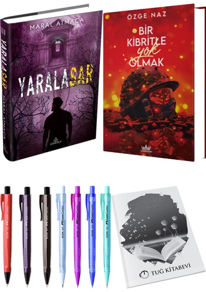 Bir Kibritle Yok Olmak 2 Ciltli Özge Naz ve Ephesus Yayınları Yaralasar 3 Ciltli Maral Atmaca 2li Set