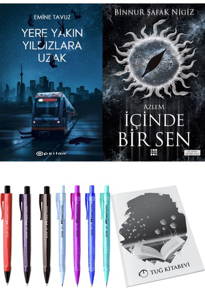Içinde Bir Sen 4 Azlem Binnur Şafak Nigiz ve Epsilon Yayınevi Yere Yakın Yıldızlara Uzak Emine Tavuz 2li Set