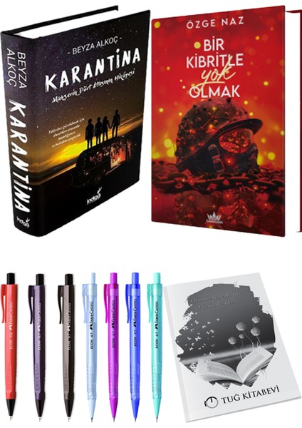 Bir Kibritle Yok Olmak 2 Ciltli Özge Naz ve Karantina 1 Ciltli Beyza Alkoç 2li Set