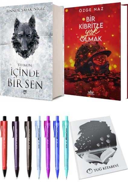 Bir Kibritle Yok Olmak 2 Ciltli Özge Naz ve Içinde Bir Sen 3 Yehmum Ciltli Binnur Şafak Nigiz 2li Set