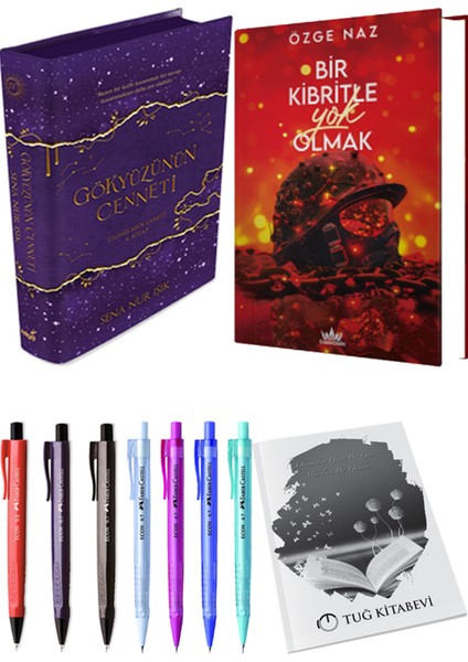 Bir Kibritle Yok Olmak 2 Ciltli Özge Naz ve Gökyüzünün Cenneti 4 Ciltli Sena Nur Işık 2li Set