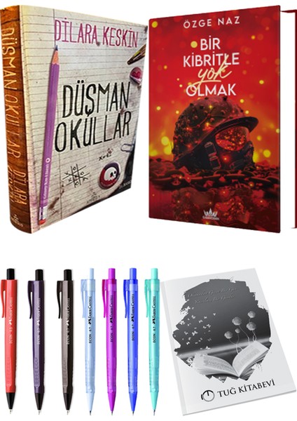 Bir Kibritle Yok Olmak 2 Ciltli Özge Naz ve Ephesus Düşman Okullar 1 Ciltli Dilara Keskin 2li Set
