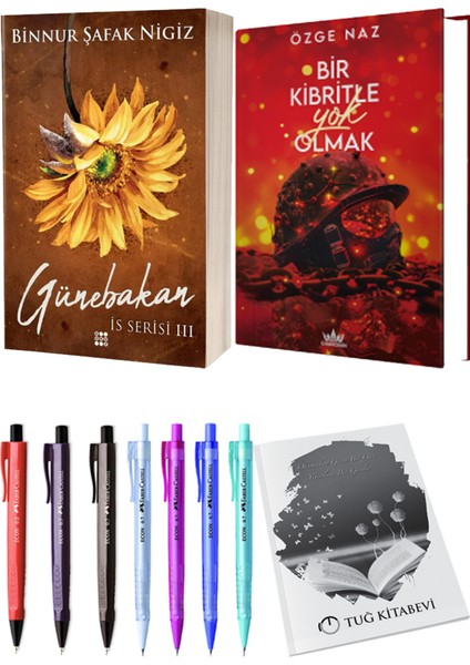 Bir Kibritle Yok Olmak 2 Ciltli Özge Naz ve Is Serisi 3 Günebakan Ciltli Binnur Şafak Nigiz 2li Set