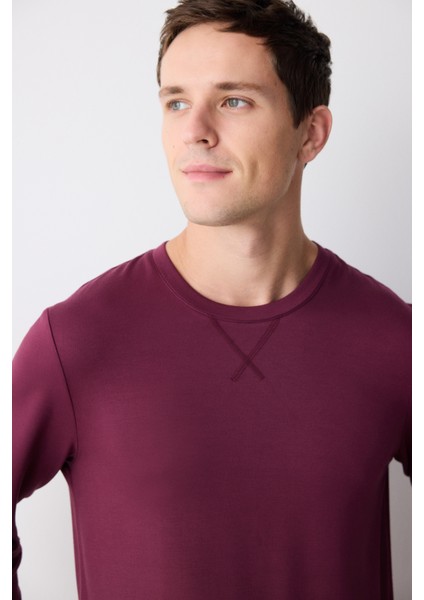 Bordeux Bordo Jogger Pantolon Pijama Takımı modelleri