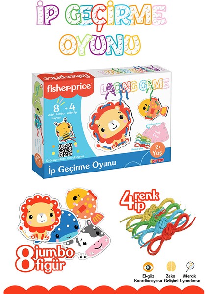 Fisher Price Ip Geçirme Oyunu Lacing Game