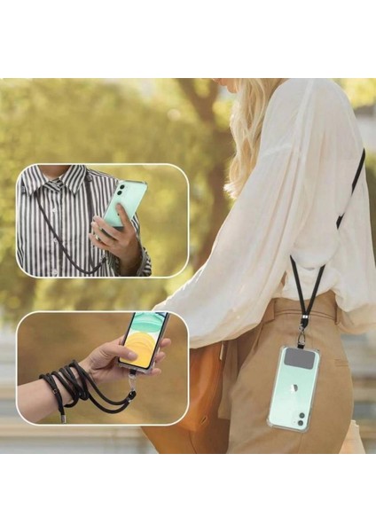 Samsung Galaxy S24 Fe Ip Askılı Şeffaf Silikon Kılıf Koyu Pembe