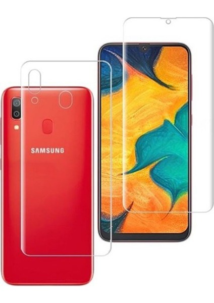 Exquıs Samsung Galaxy A30 Uyumlu Ön ve Arka Koruma 360 Full Kaplama