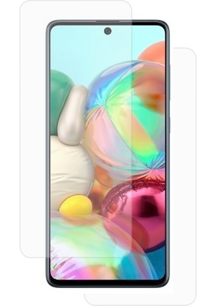 Exquıs Samsung Galaxy A71 Uyumlu Ön ve Arka Koruma 360 Full Kaplama