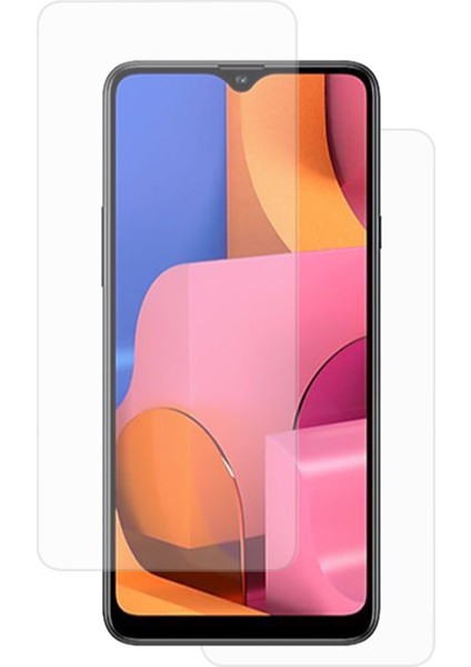 Exquıs Samsung Galaxy A20S Uyumlu Ön ve Arka Koruma 360 Full Kaplama