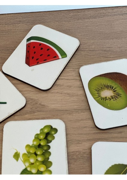 Meyve Sebze Eşleme Kartı, Puzzle Eğitici Oyuncak, Montessori Eğitim Oyuncak, Motor Zeka Oyun indirimleri