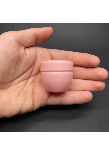 20 Ml Kapaklı Pembe Krem Kavanozu , 20 Cc Minik Pomat Kutusu , Mini Krem Kutusu X 10 Adet