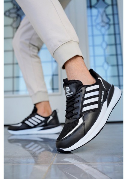 Terrexs Siyah Beyaz Günlük Garantili Yürüyüş Koşu Sneaker Spor Ayakkabı TERREXS-1769