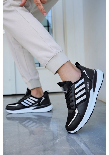 Terrexs Siyah Beyaz Günlük Garantili Yürüyüş Koşu Sneaker Spor Ayakkabı TERREXS-1769