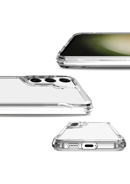 Samsung Galaxy S24 Kılıf Eğimli Kamera Dizayn Sert Şeffaf Silikon indirimleri