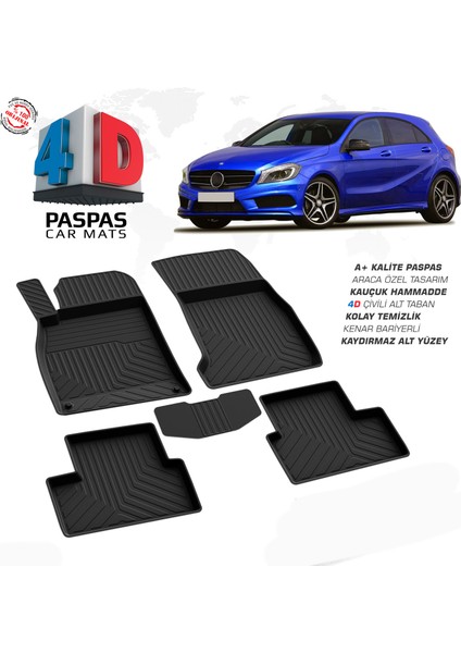 Mercedes A Serisi W176 4d Havuzlu Paspas 2013 - 2017 Model