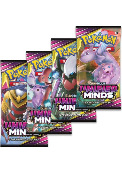 Pokemon Oyun Kartı Tcg Sun & Moon Unified Minds Booster Pack - 4 Paket (40 Kart)