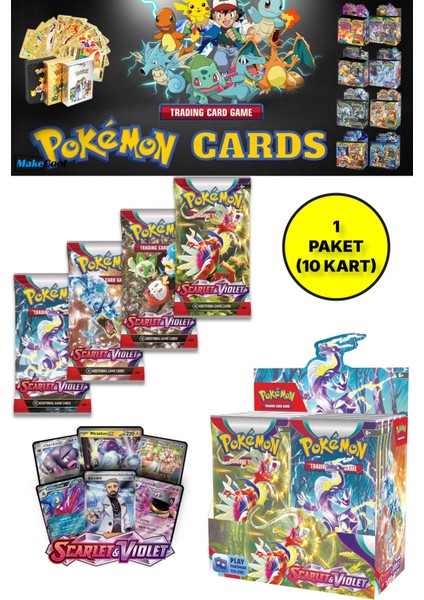 Pokemon Oyun Kartı Tcg Scarlet & Violet Booster Pack - 1 Paket (10 Kart)