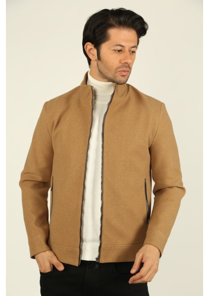 Brg Camel Renk Kaşe Kısa Kaban BRG71149-0057 indirimleri