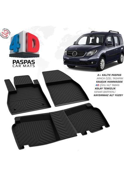 Mercedes Citan 4d Havuzlu Paspas 2008 Model ve Sonrası
