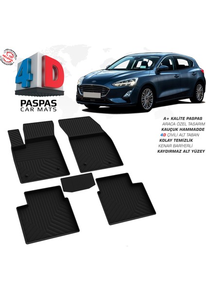 Fa Otomotiv Ford Focus 4 Hatchback Havuzlu Paspas 2018 Model ve Sonrası