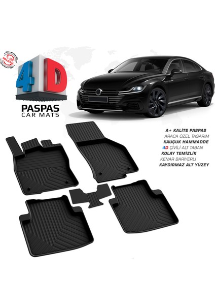 Volkswagen Arteon 4d Havuzlu Paspas 2017 Model ve Sonrası