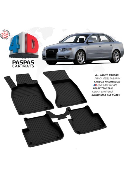 Fa Otomotiv Audi A4 B7 4d Havuzlu Paspas 2004 – 2008 Model