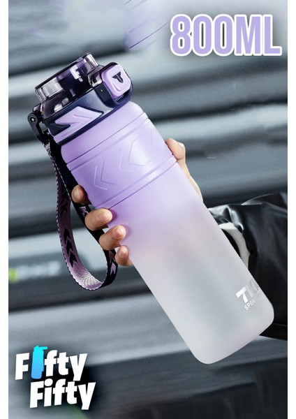 Tkk 800 ml Çift Renk Softtouch Pipetli Tritan Su Matarası fiyatları