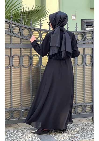 Nurcan Çetin Abaya Takım 7638 Siyah